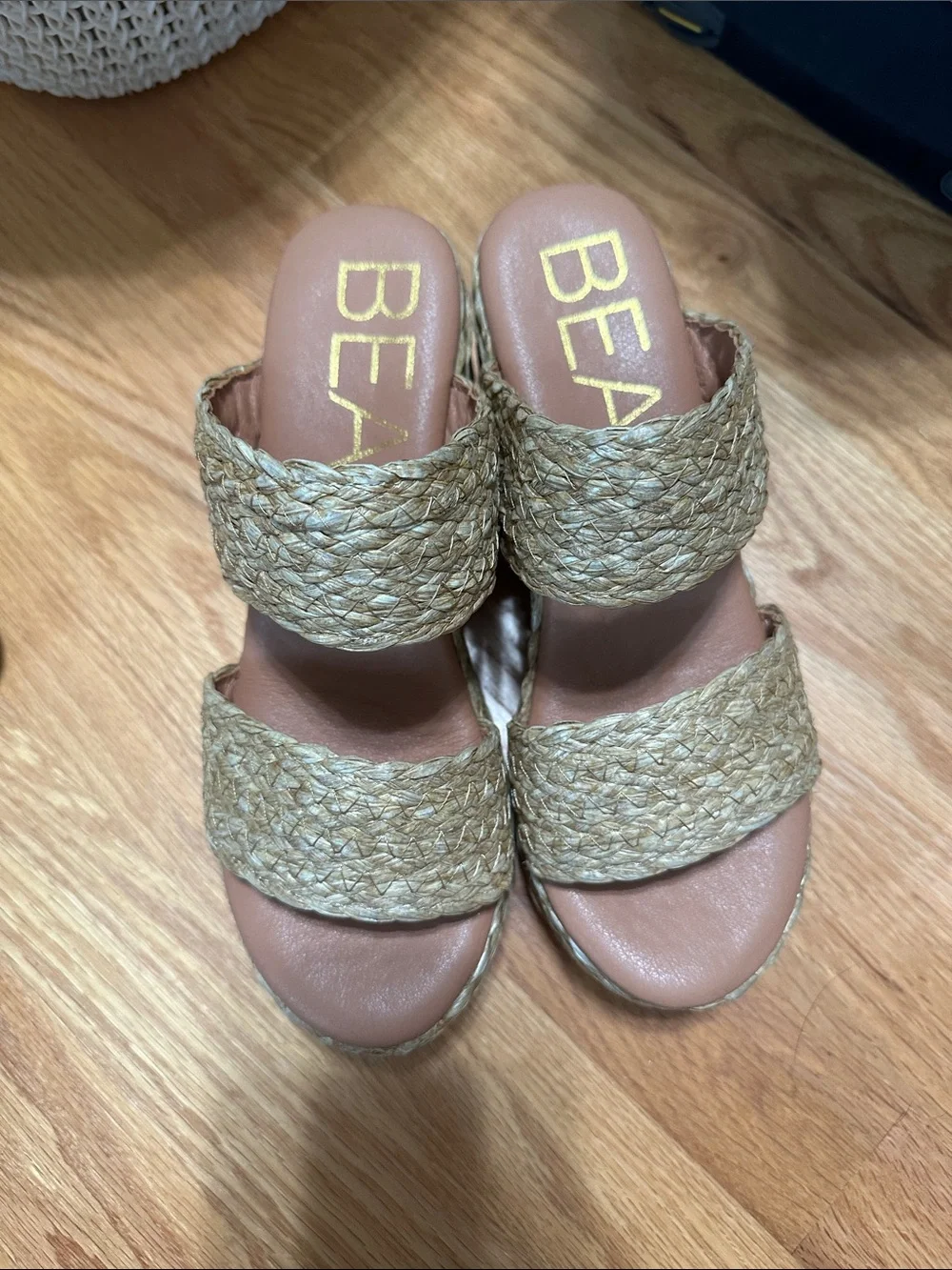 BEACH by Matisse Woven Platform Slide Sandals by